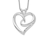 'The Hugging Heart' Pendant Necklace in Sterling Silver with Chain